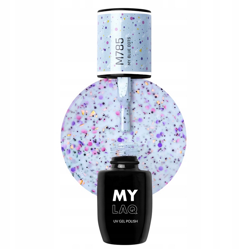 Mylaq Lakier hybrydowy M785 My Blue Dots 5ml