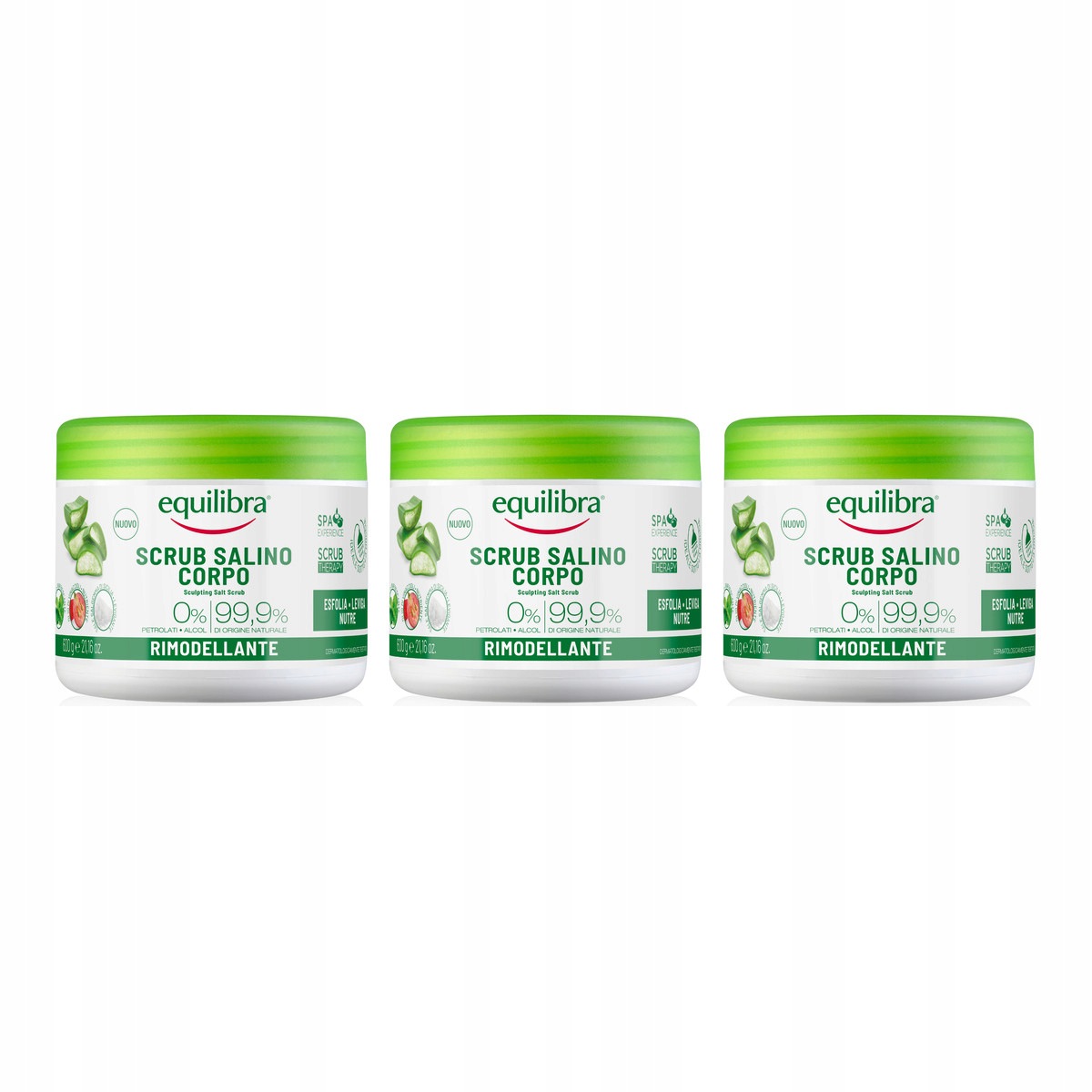 Zestaw: 3x Equilibra Peeling Solny Modelujący 600 G