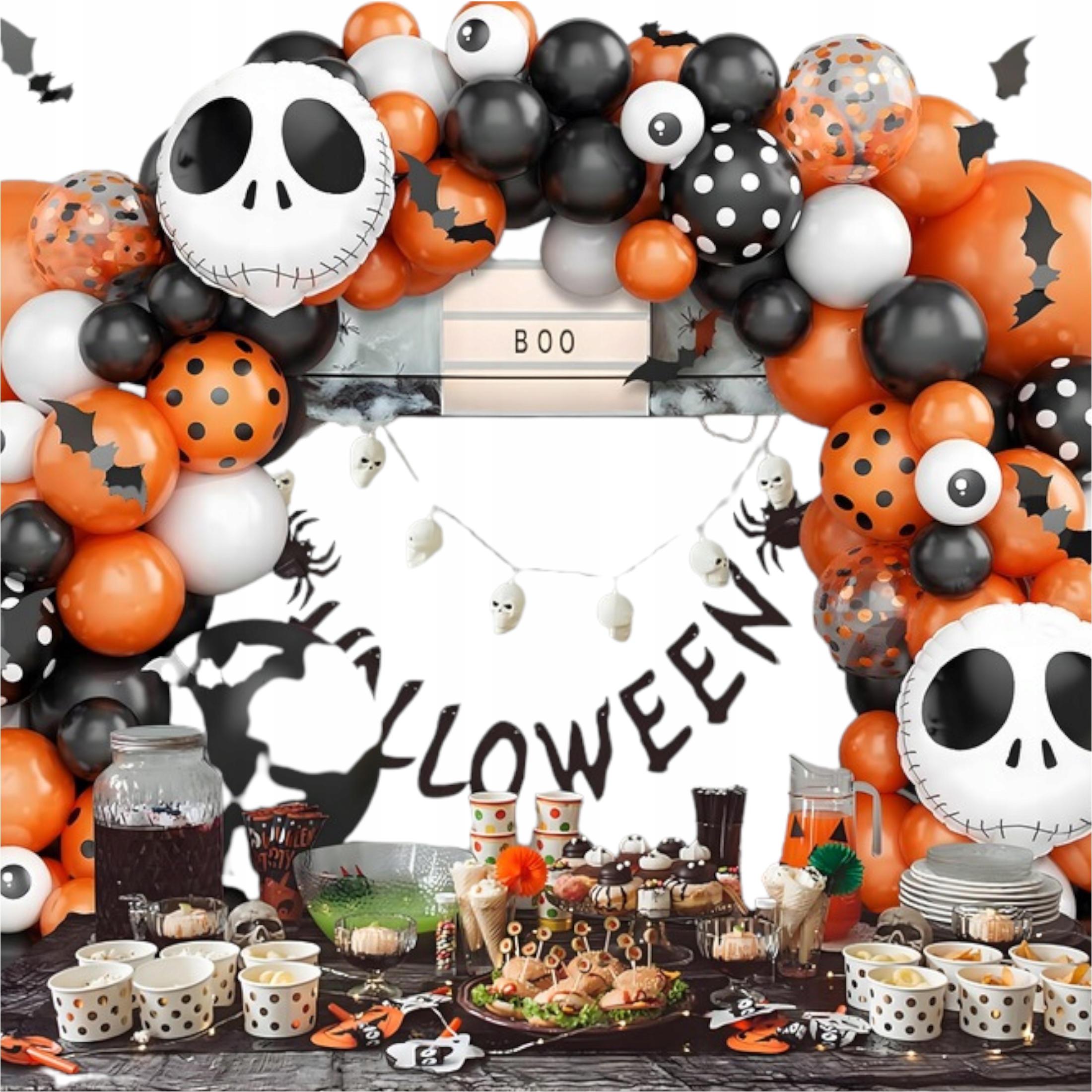 Sada Doplňků Na Halloween Balónkové Girlandy Kompletní Sada 116 Kusů