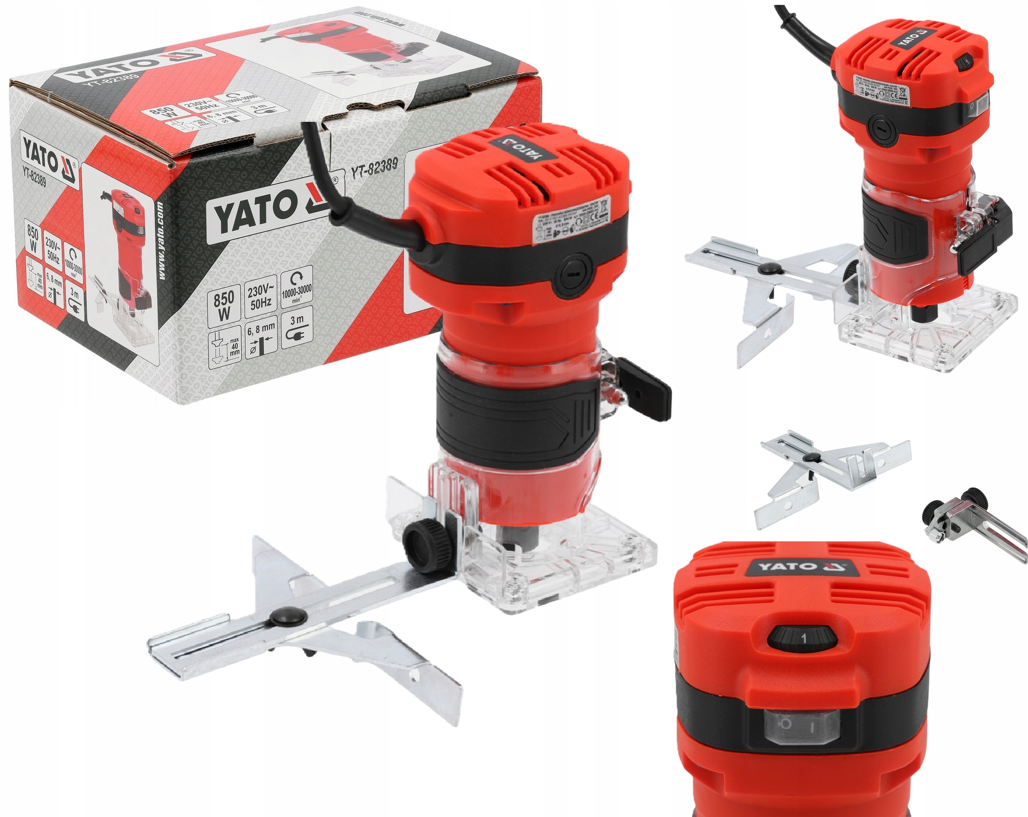 Frézka Na Dřevo 850 W 6 mm 8 mm Yato YT-82389