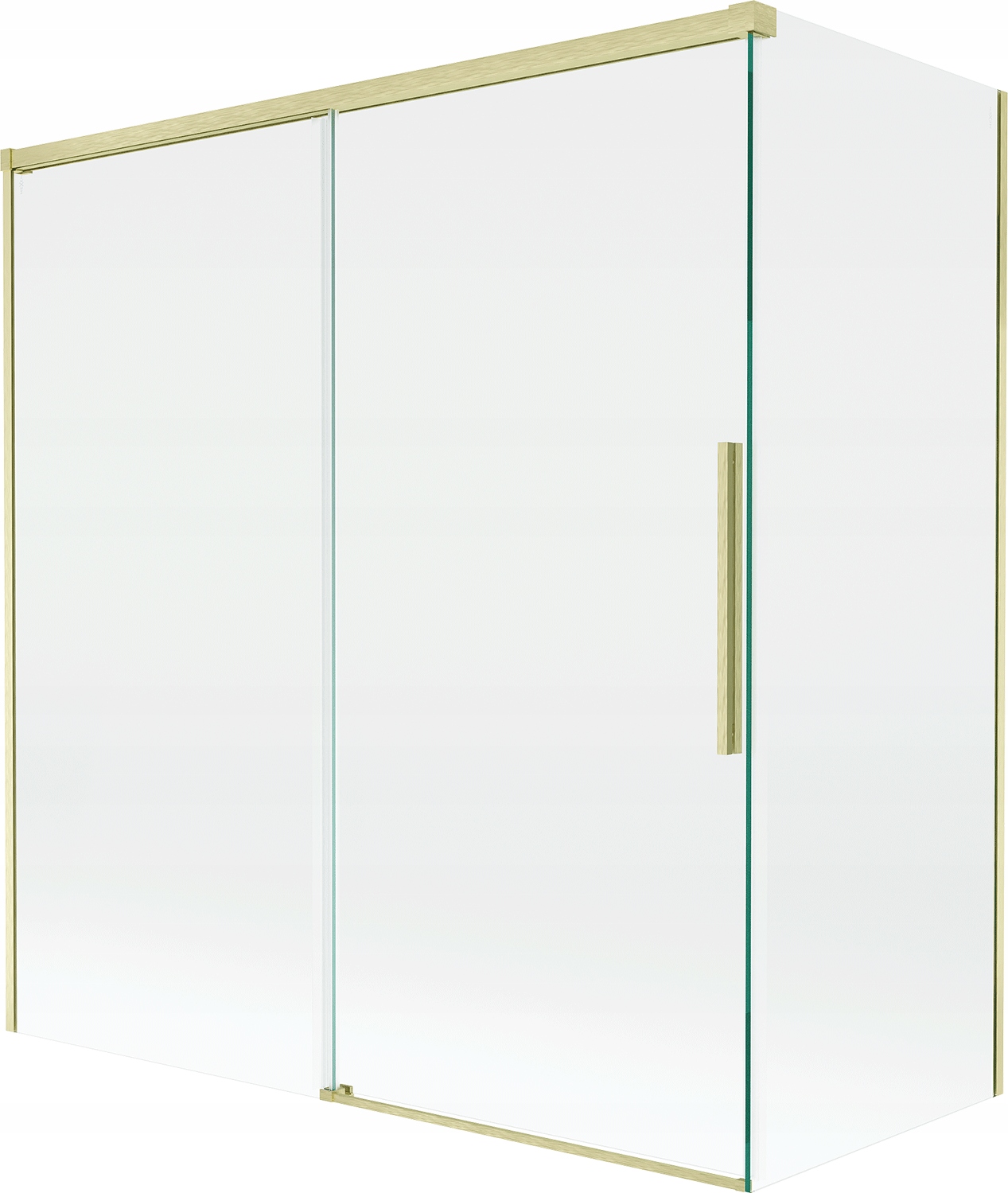 Mexen Rox Parawan Nawannowy 2-SKRZYDŁOWY 150 70X150 Transparent Złoty