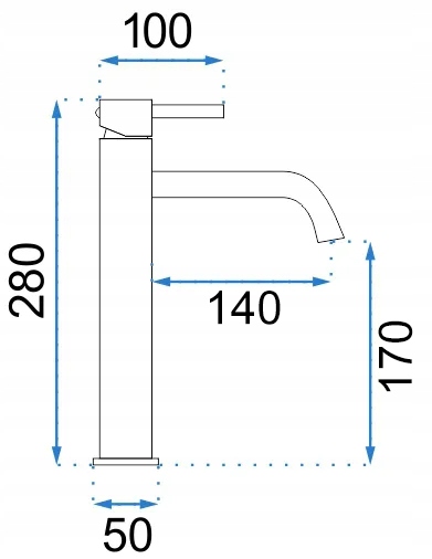 Bateria Umywalkowa Stojąca Kran Rea Lungo Biała Matowa Wysoka White Typ montażu stojąca