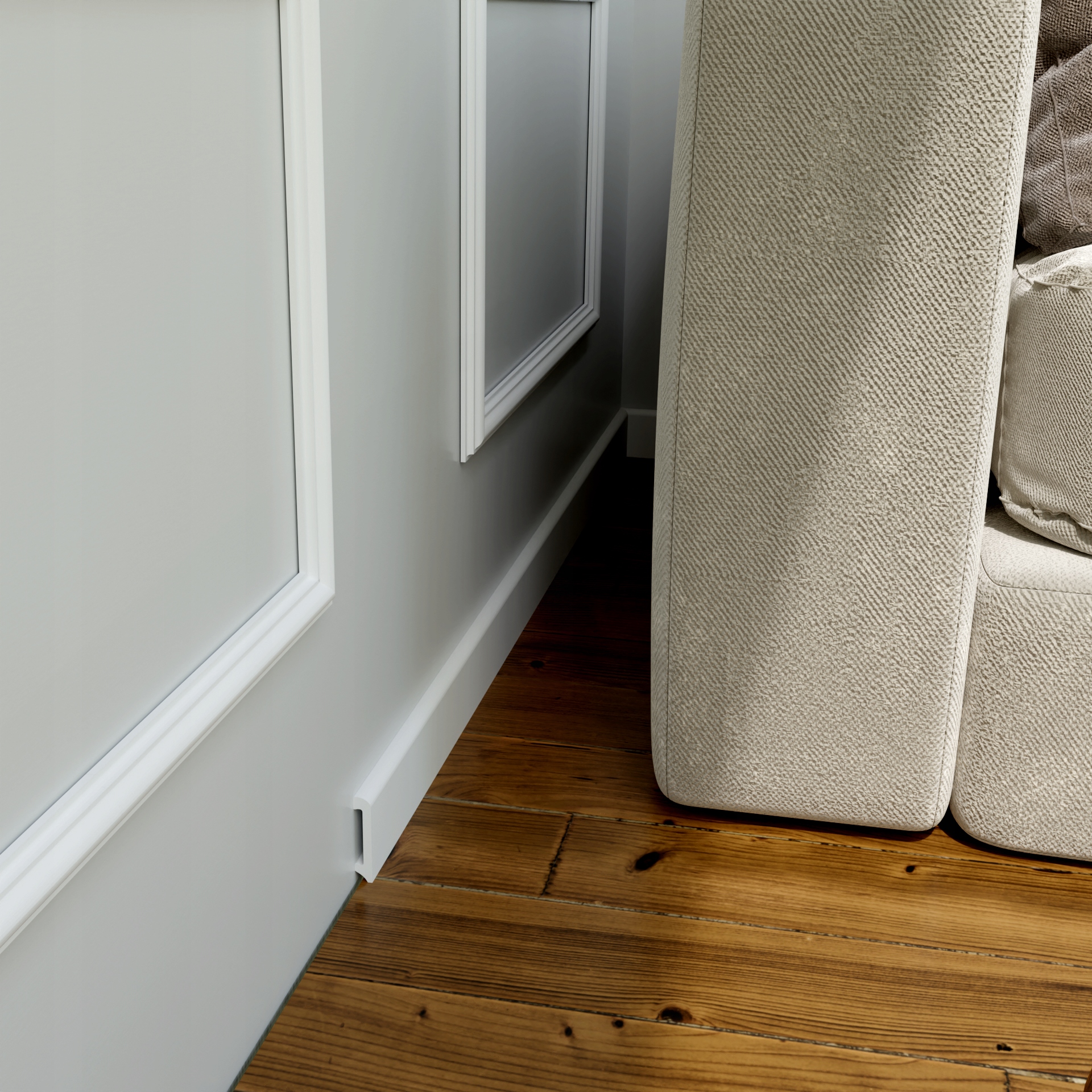 Listwa Przypodłogowa biała LCL-01 7,5cm Poliuretan Długość 100 cm