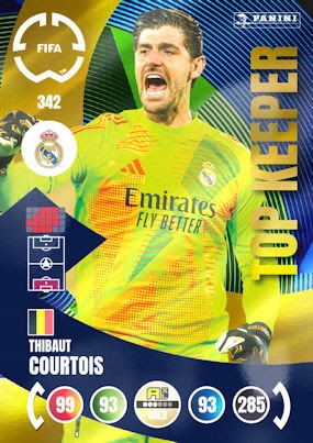 2025 Panini Adrenalyn XL Fifa Club World Cup 342 Thibaut Courtois