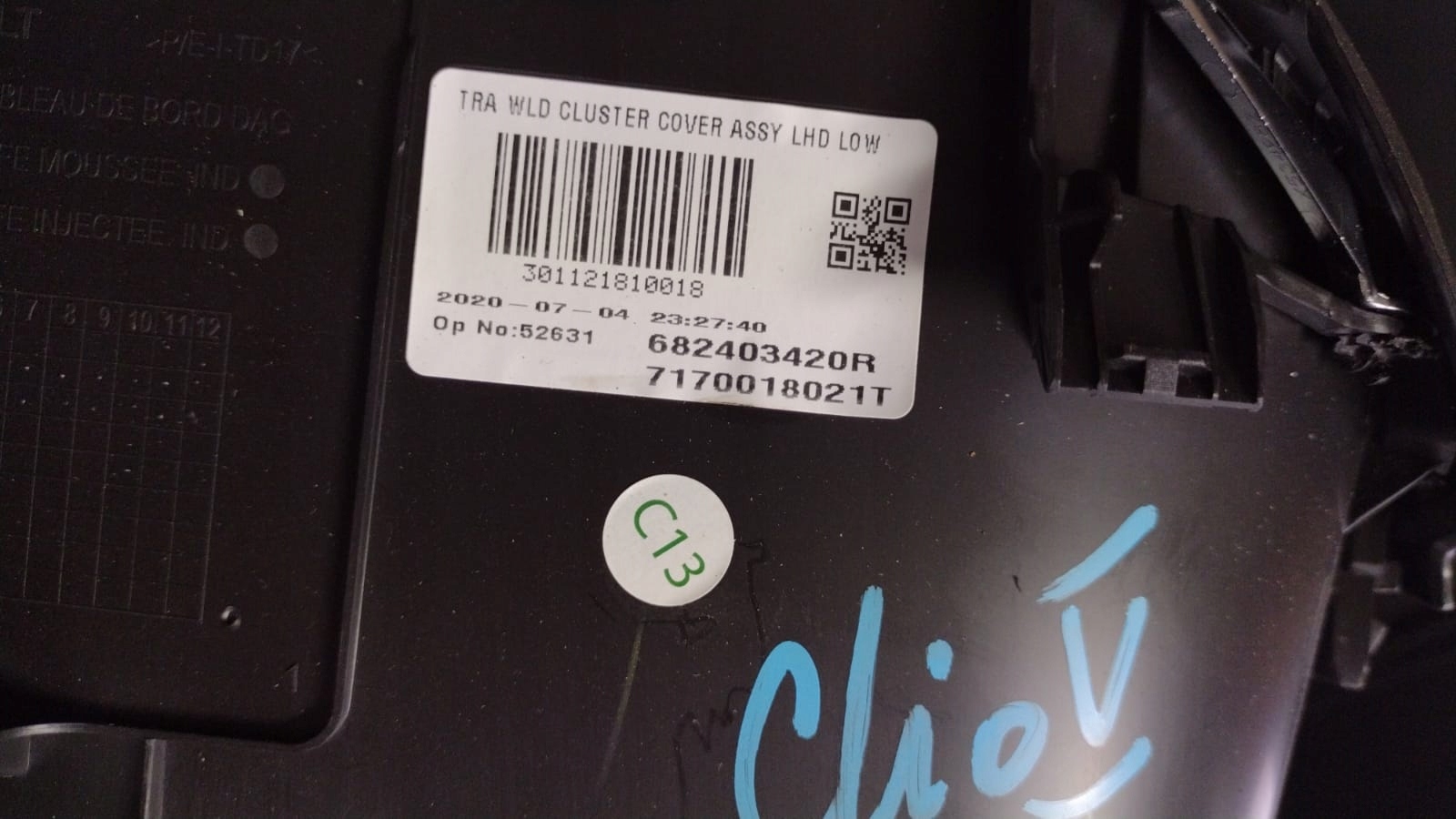obal rám clona budíku RENAULT CLIO V 682403420R