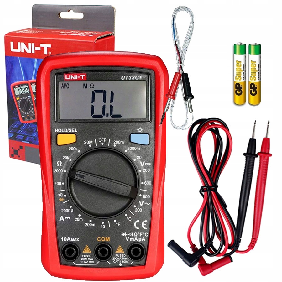 Miernik uniwersalny prąd temperatura UT33C+ Uni-T