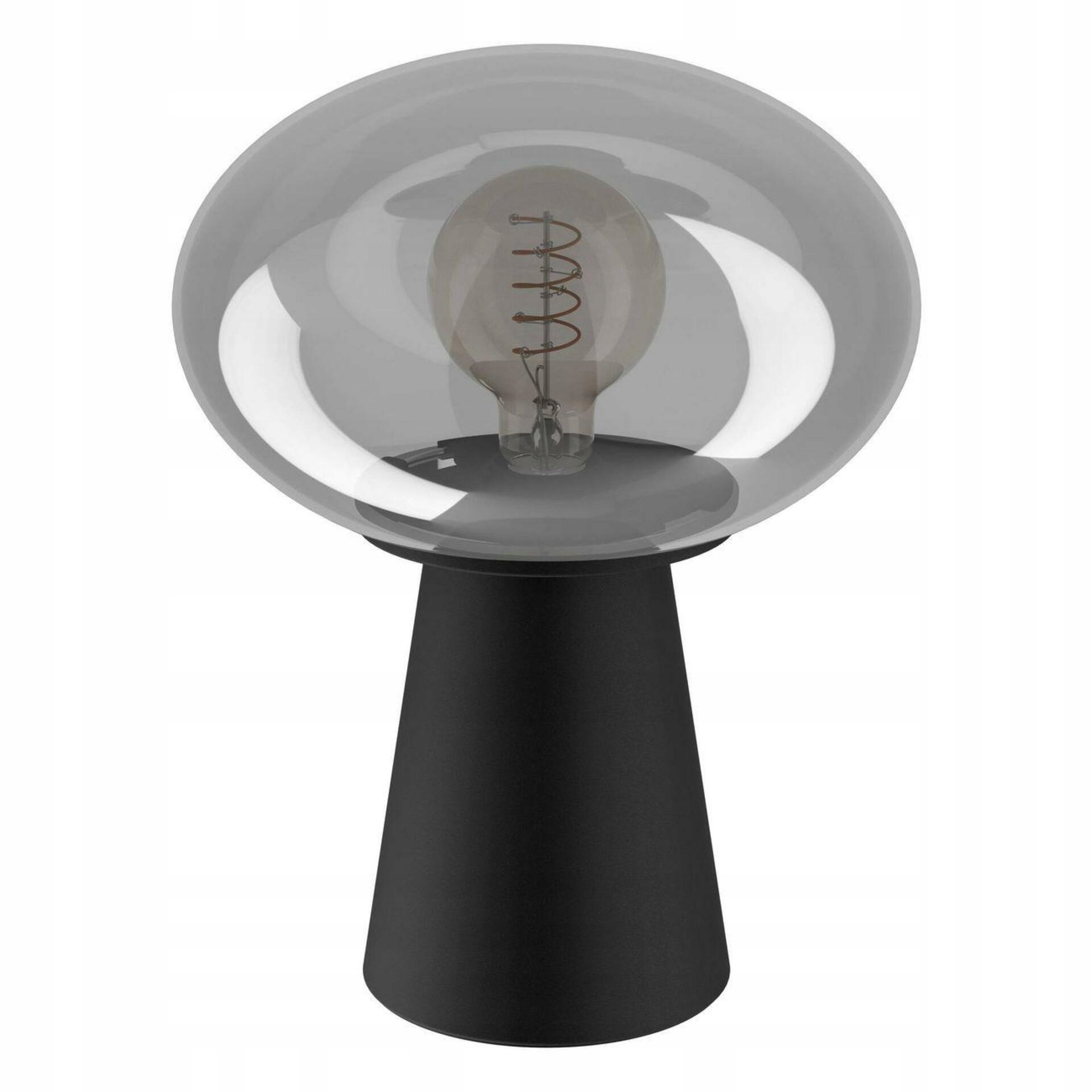 Stolná lampa Eglo Madonnina E27 čierna/dymové sklo 40W