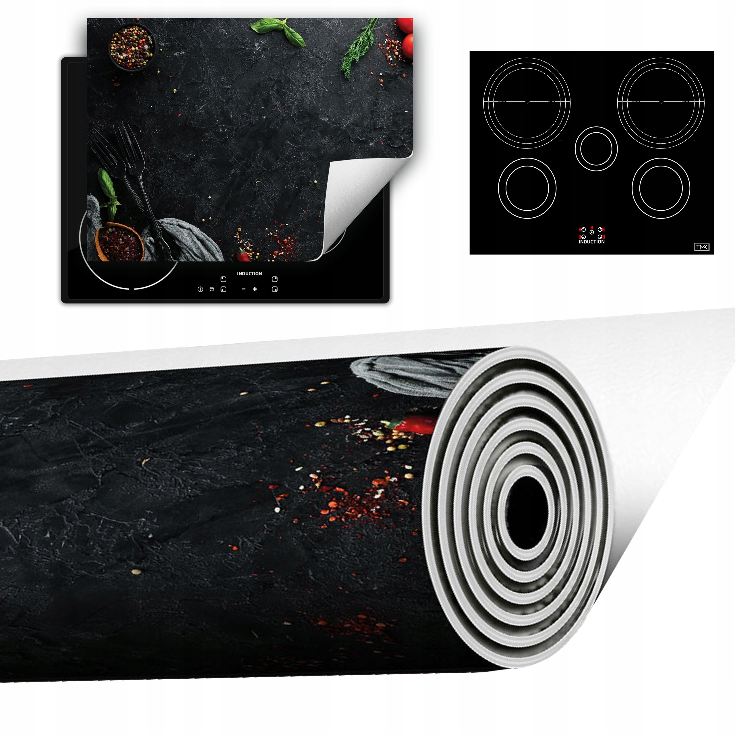 Vinylová Podložka Do Kuchyně Více Místa 70x52 břidlice koření chilli