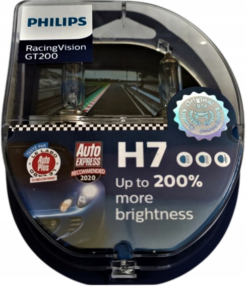 

Żarówka Philips H7 Racing Vision 200% GT200 2SZT.