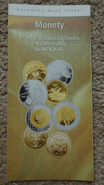 Folder 10 zł 2006,FIFA 2006 NIEMCY ,stan I