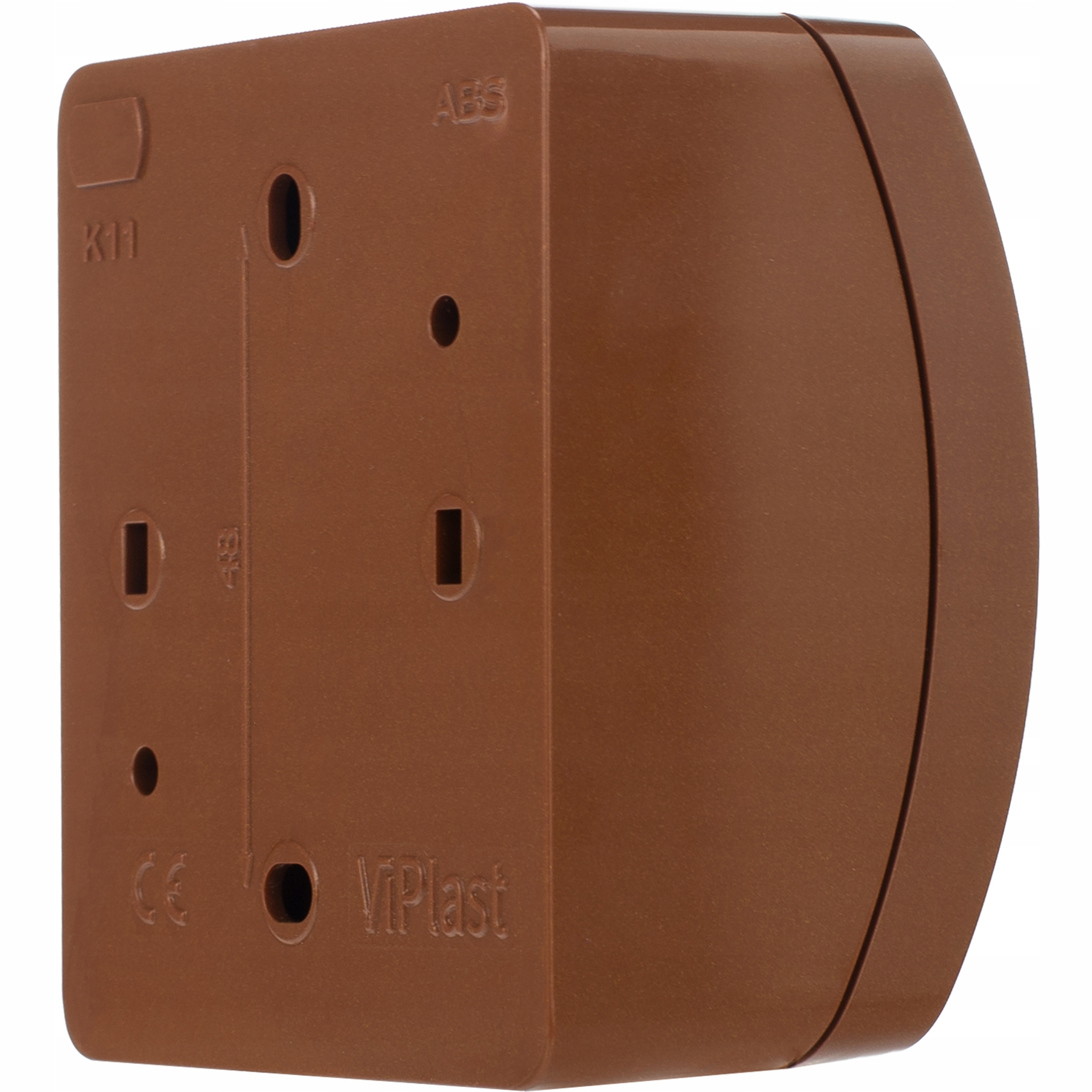 Gniazdo pojedyncze hermetyczne IP44 natynkowe Kolor brązowy