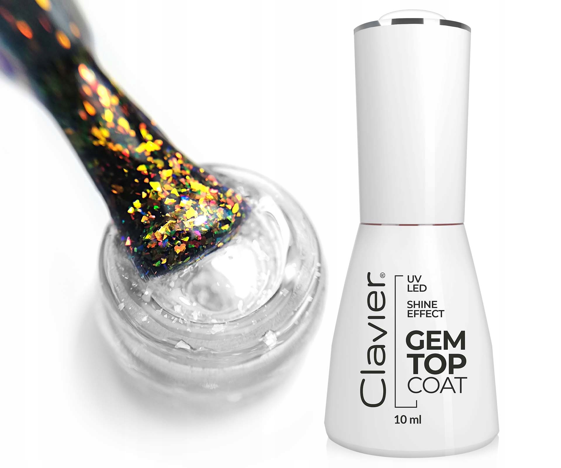 

Top Hybrydowy No Wipe Drobinki Brokat Clavier 10ML