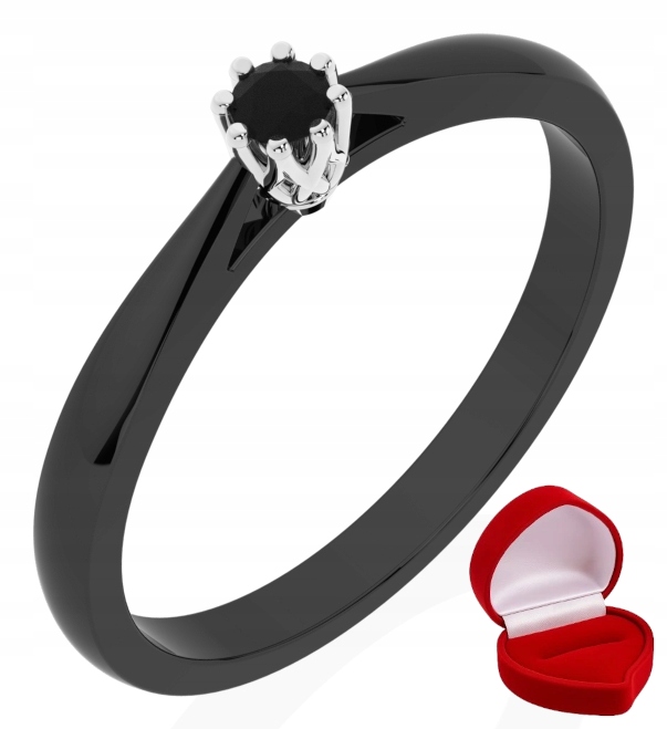 Prstýnek Matilde, černé zlato, černý diamant 0,06 ct R28