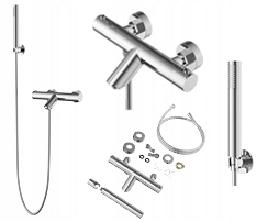 Batéria Glami termostatická vaňa chróm kohútik termostat hlavica vaňa
