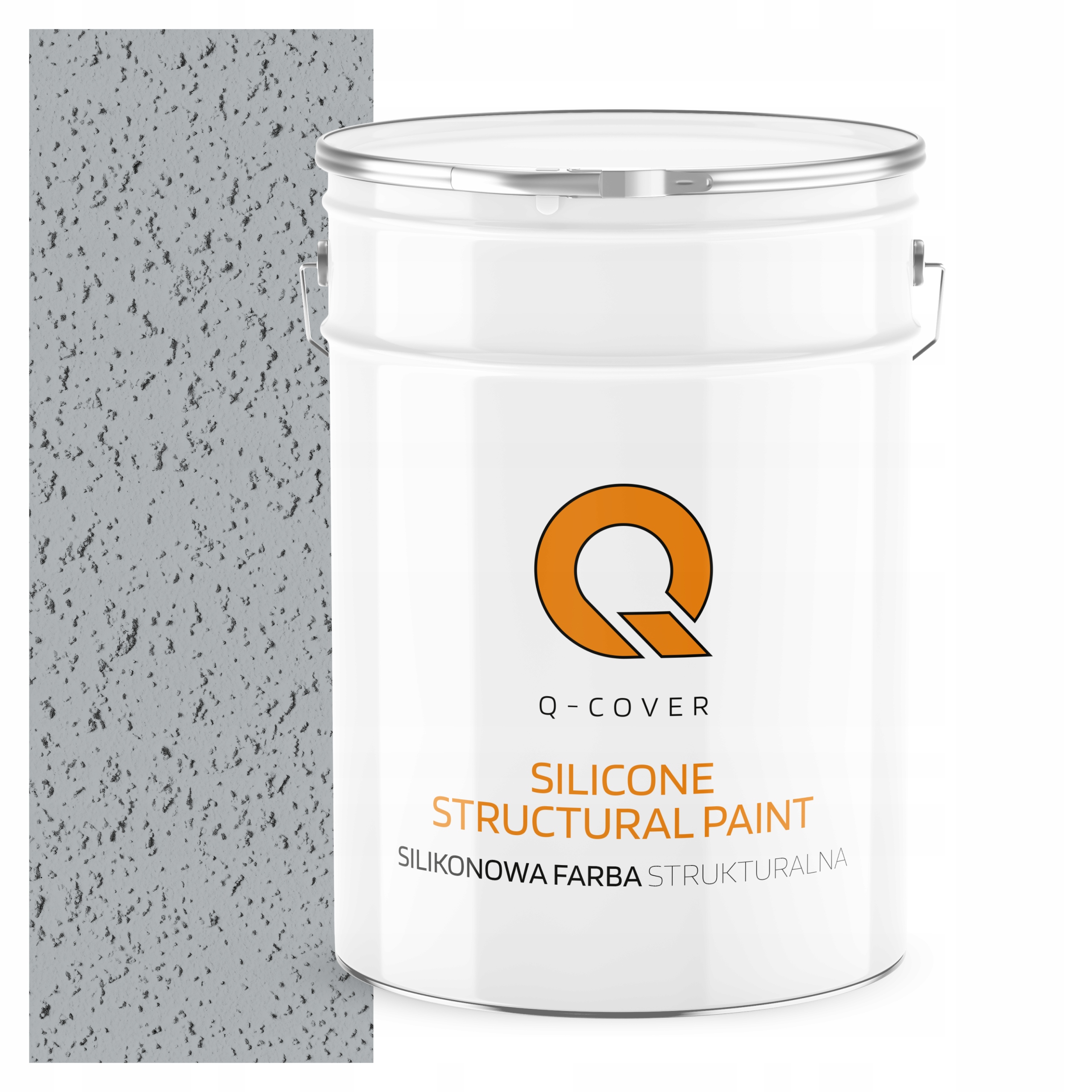 Štruktúrovaná fasádna farba silikónová 10 l svetlošedá s modrou F253