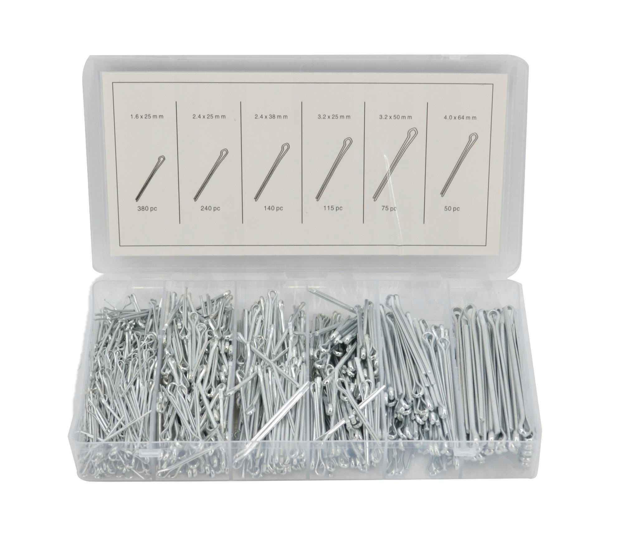 

Zawleczki Przetyczki 1000szt. /silver EX10544