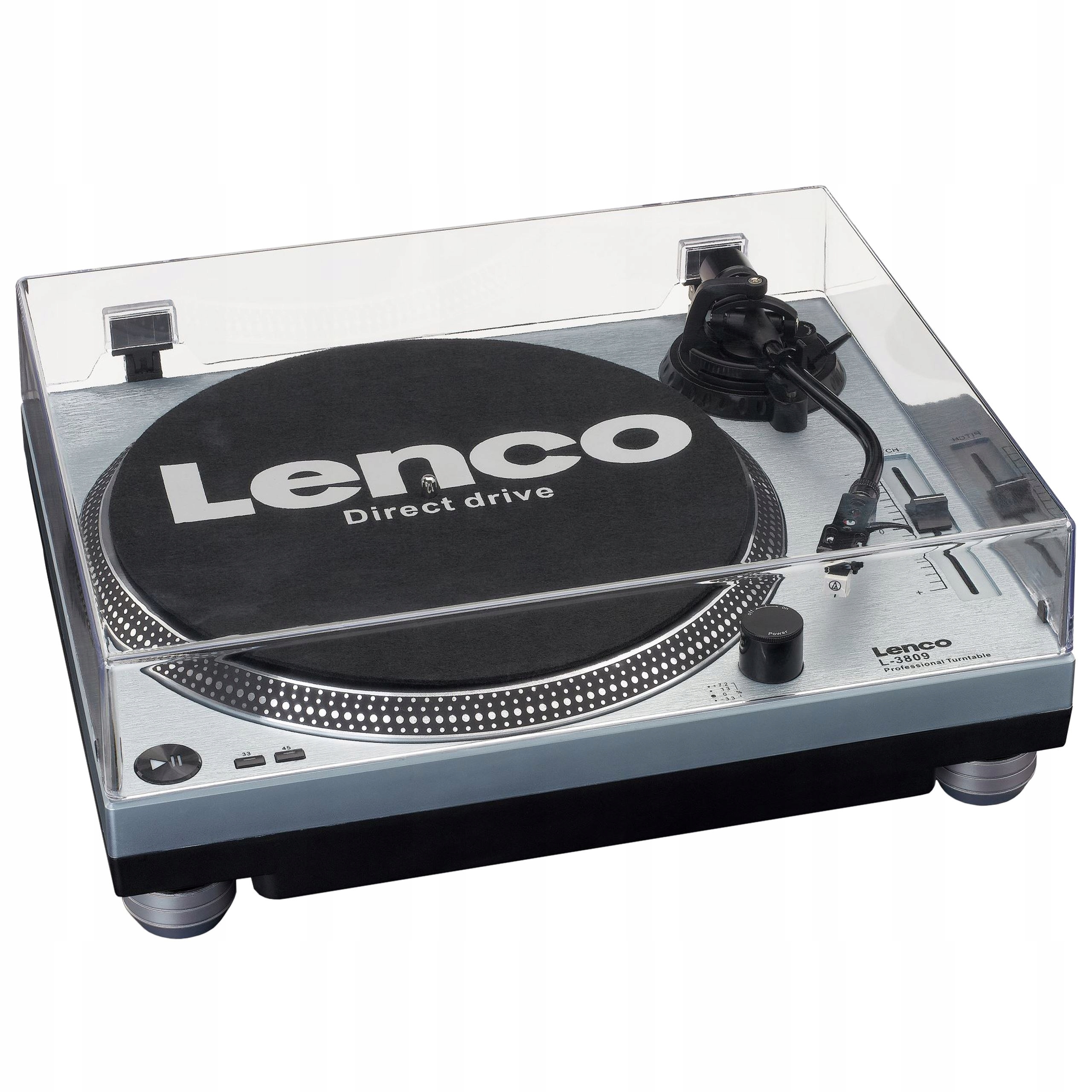 PROFESJONALNY GRAMOFON LENCO L-3809ME USB MMC DJ Stan opakowania oryginalne