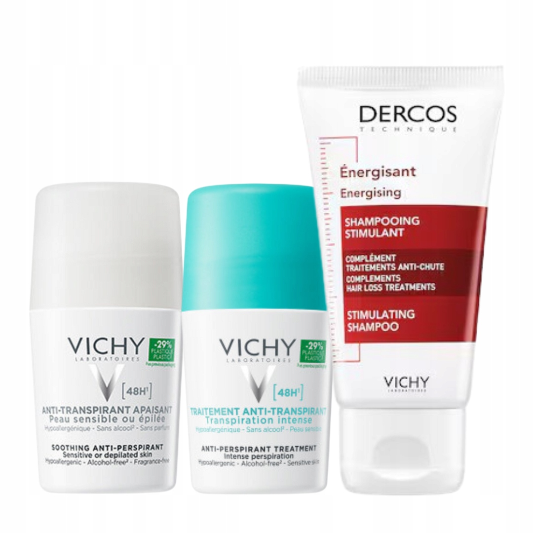Zestaw Antyperspirant w kulce Vichy 2x50 ml Sensitive i Przeciw Poceniu