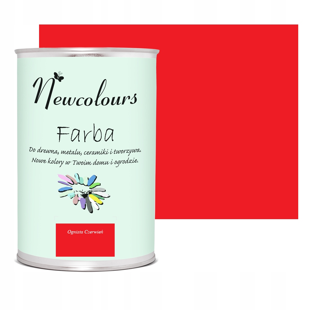 Farba do mebli Newcolours 900 ml Ognista Czerwień