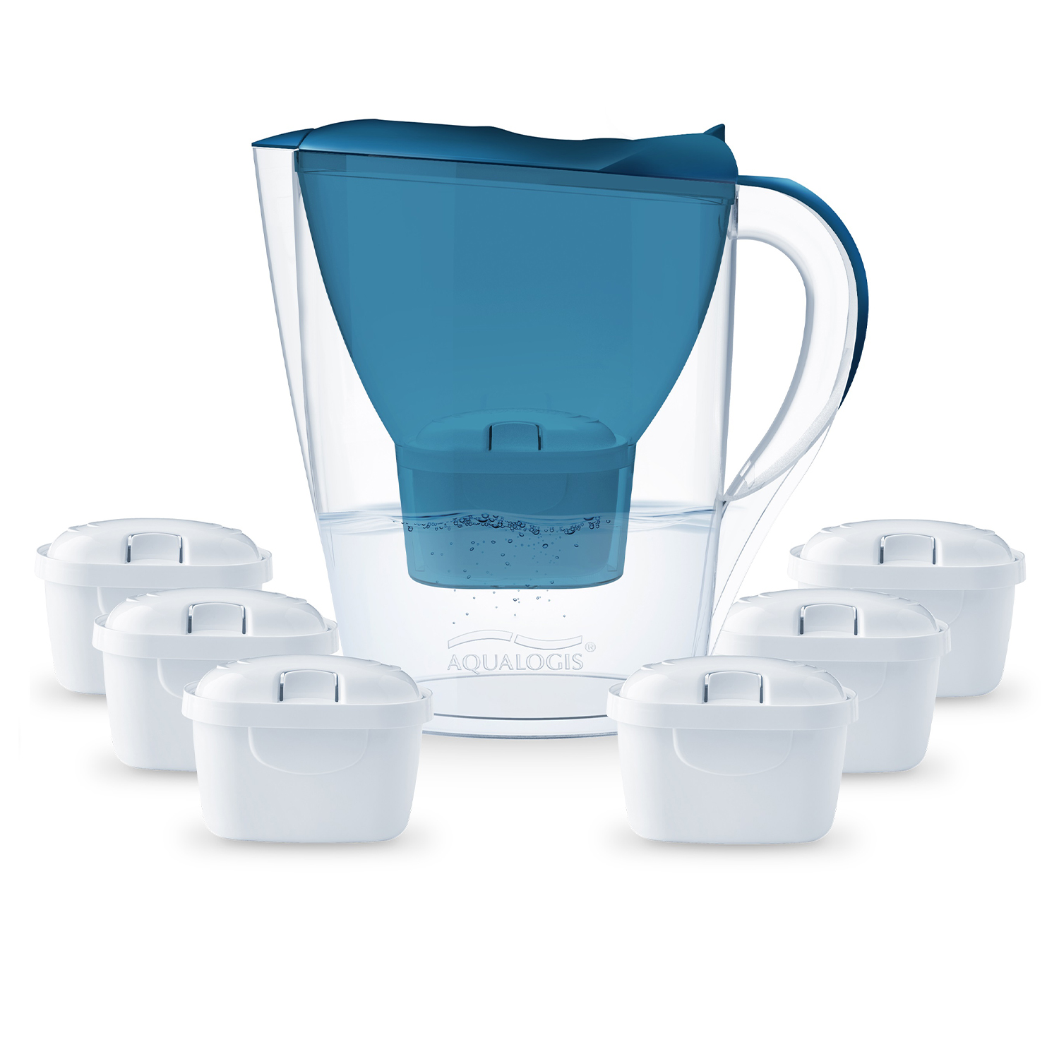 Aqualogis Harmony 2.6L Dzbanek Filtrujący Niebieski 6 filtrów