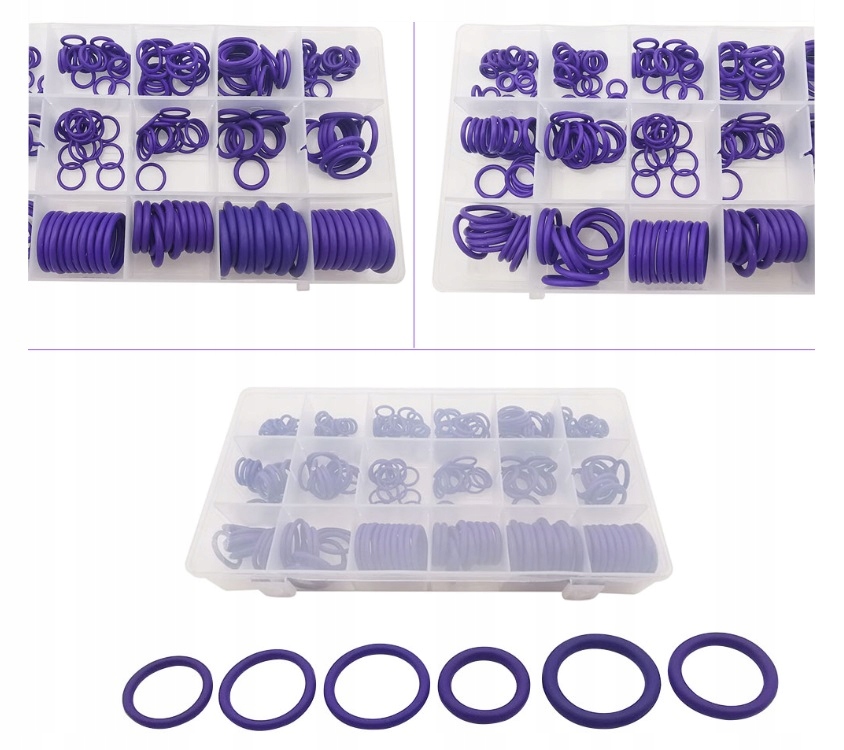 ORINGI USZCZELKI GUMKI ZESTAW ORINGÓW KASETKA 265 Marka bez marki