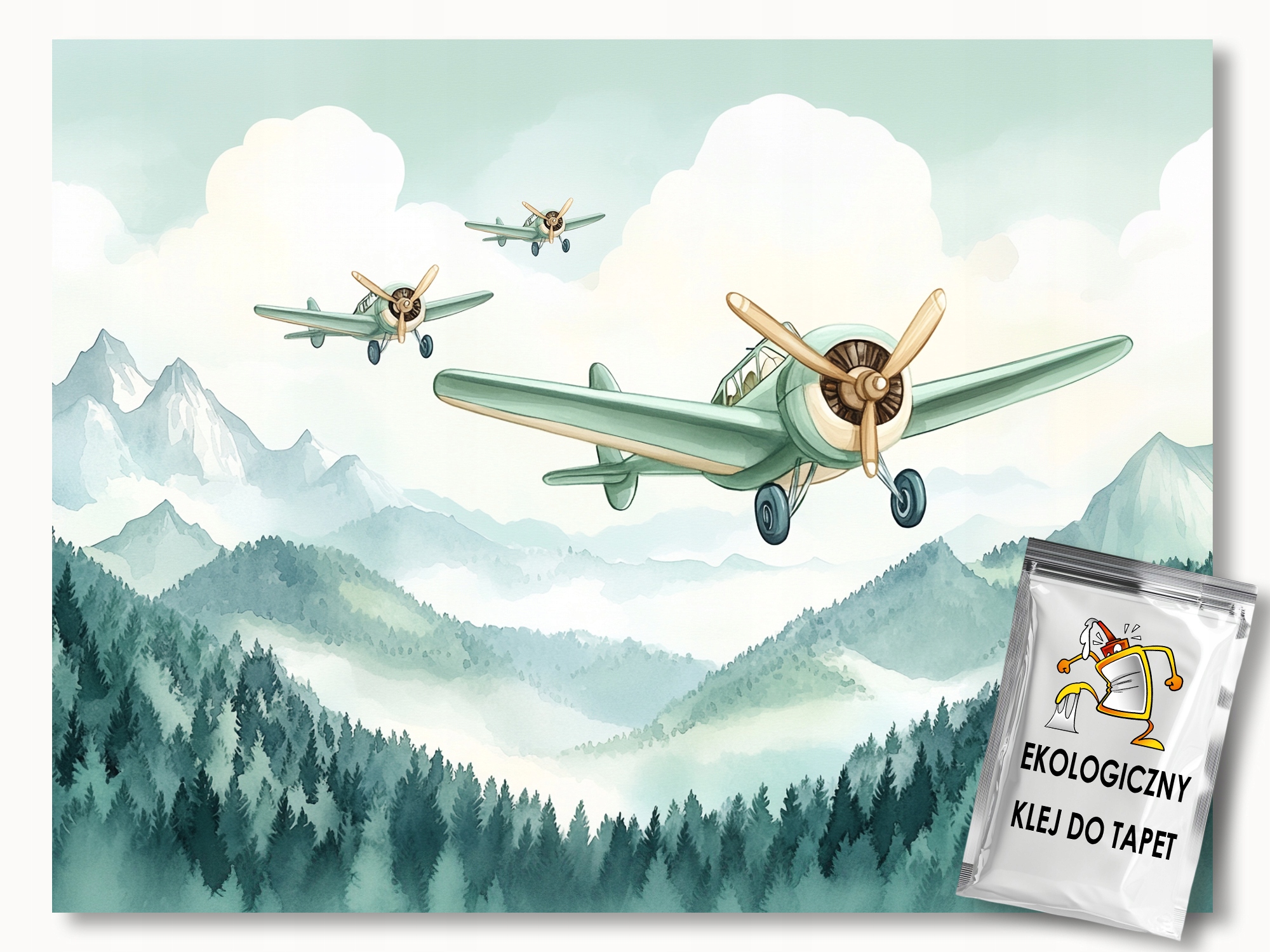 Fototapeta Flizelina Letectví Cestování Letadlo Hory Les 250x175 lepidlo