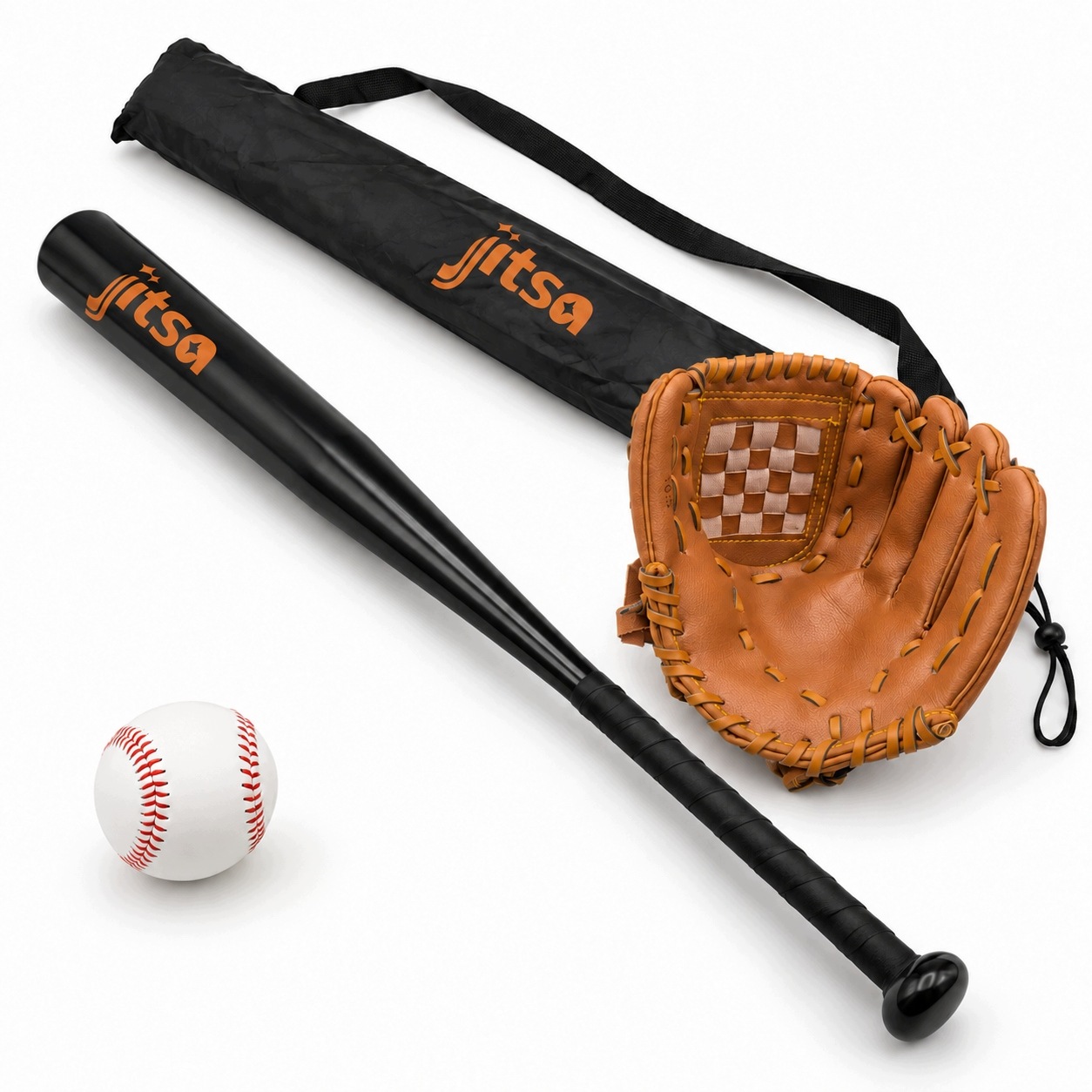 Baseballová sada pro baseball, hliníková pálka 28 palců, rukavice, míč Jitsa