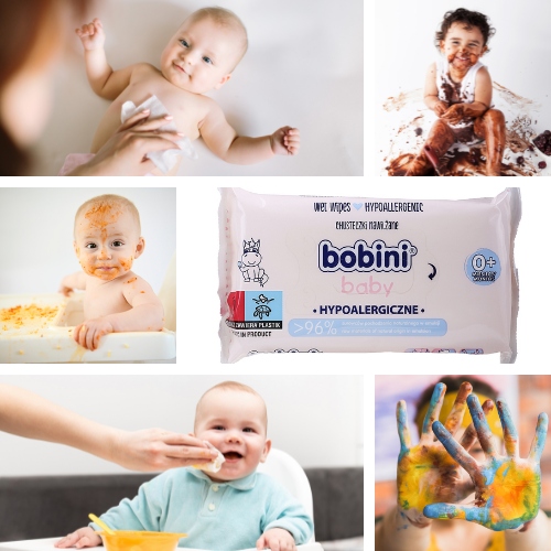 Chusteczki mokre Bobini Baby hipoalergiczne x 12 Kod producenta 609438