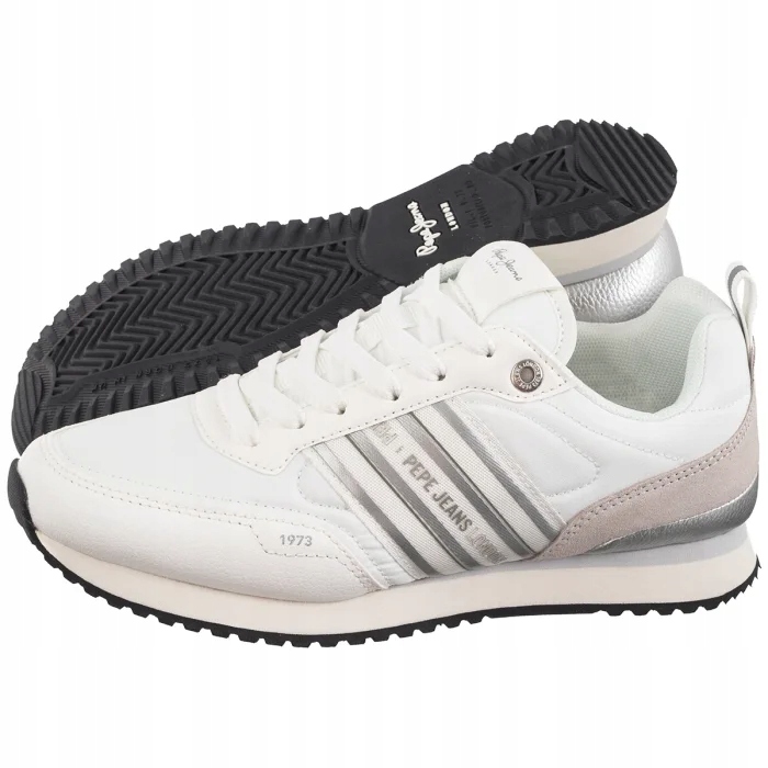 Dámské tenisky Pepe Jeans Dublin Half White PLS40035 800 Bílé