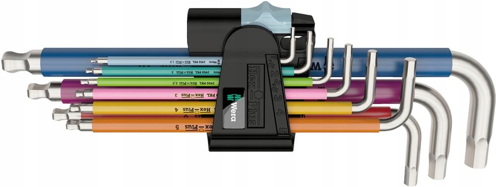 Wera Sada imbusových kľúčov Inox Multicolor 9-ks