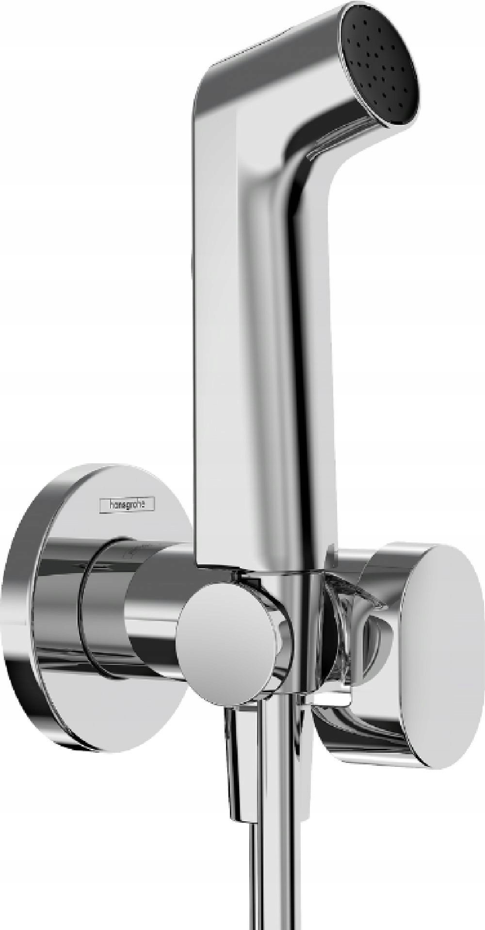 Bidetová baterie Hansgrohe Bidette chromová, bidetová sprška s držákem 29232000