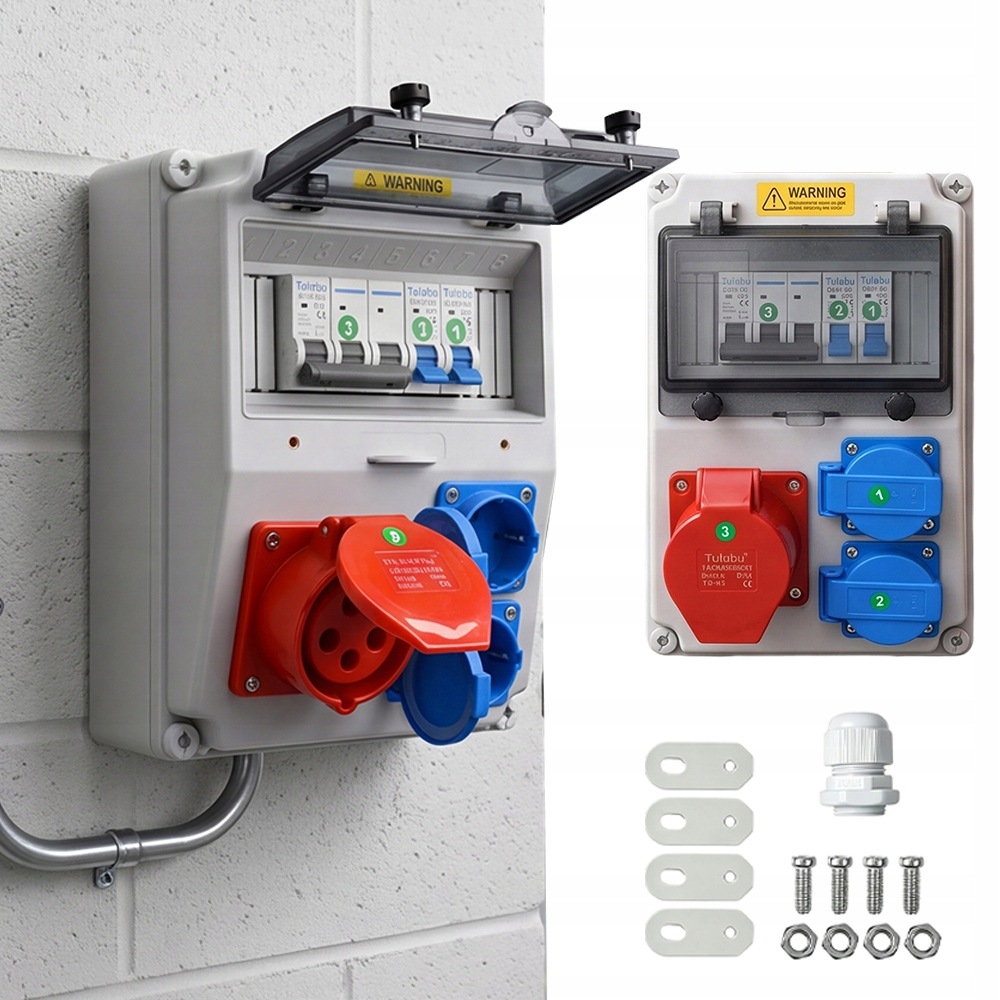 Stavebný Rozvádzač Pevná Zásuvka Rozvádzač Skrinka 16A 5P 2X220V