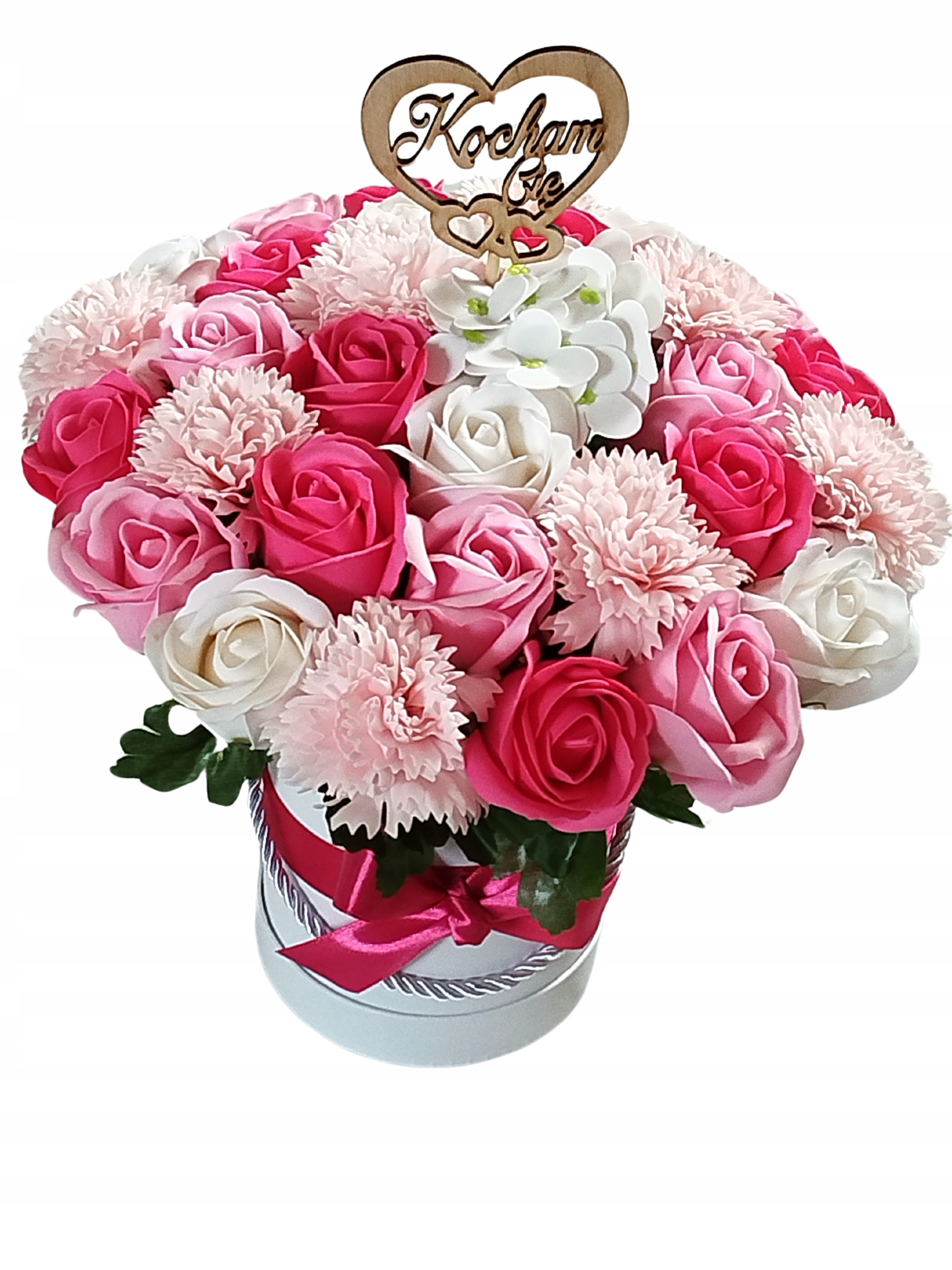 Flowerbox narozeniny den žen Valentýn mýdlové květiny