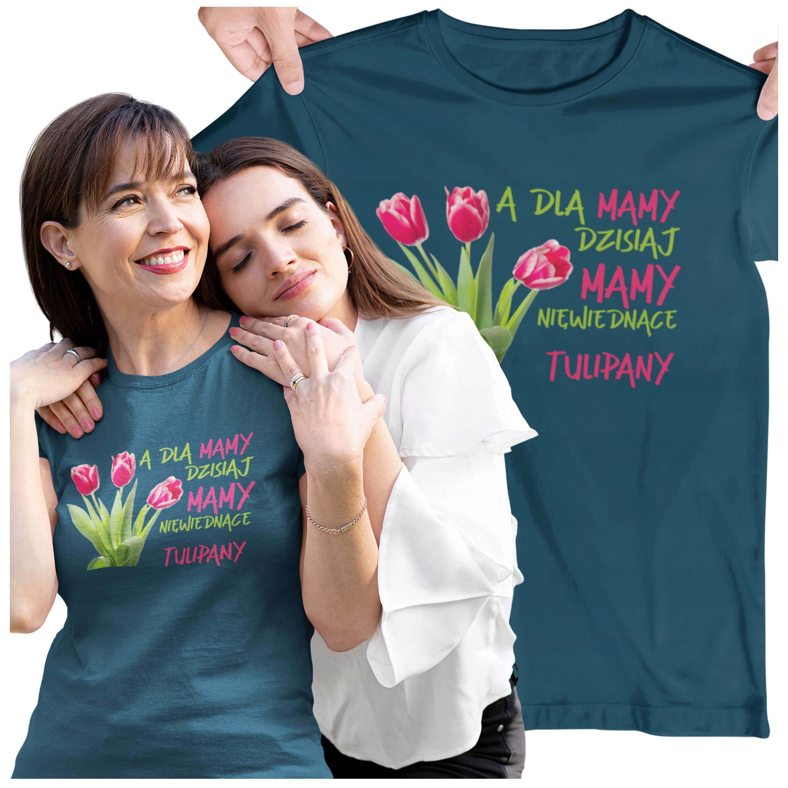 

Koszulka Na Dzień Mamy Z Motyw Kwiatowy Tulipany
