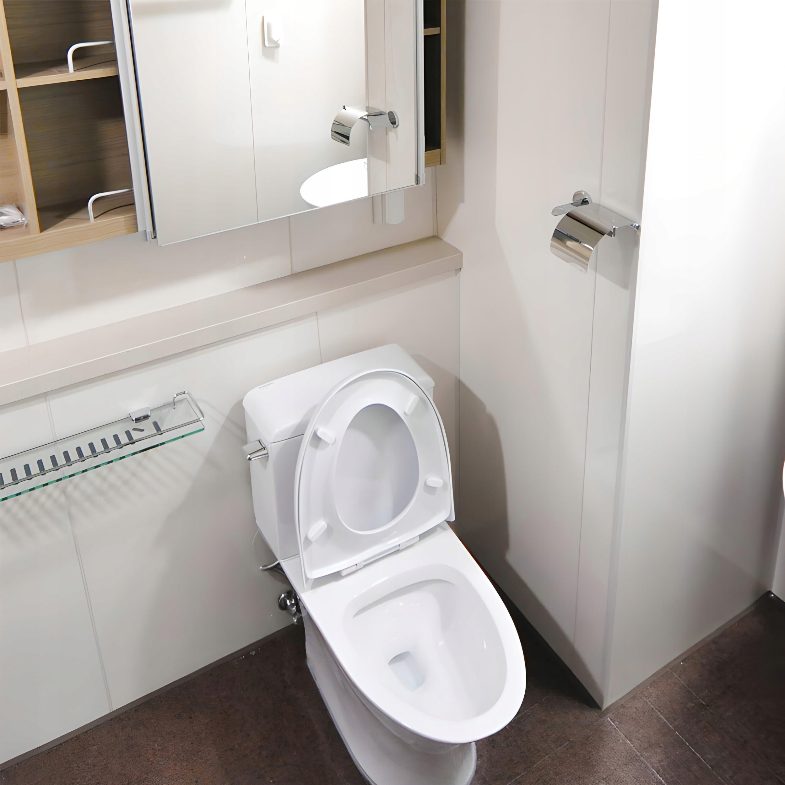 UNIWERSALNA TWARDA DESKA SEDESOWA KLAPA DO WC WOLNOOPADAJĄCA BIAŁA Długość 48.5 cm