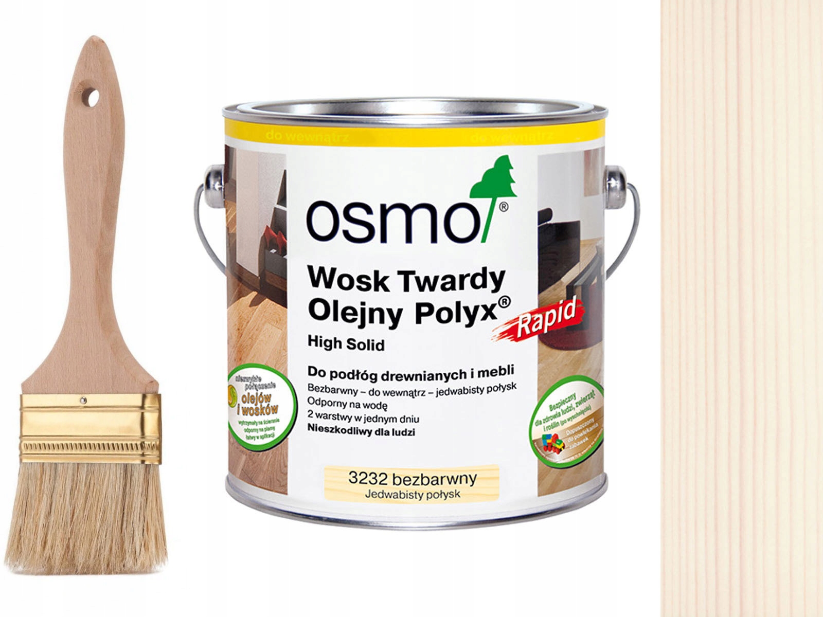 Osmo 3240 Tvrdý olejový vosk rapid 2,5 L Biely
