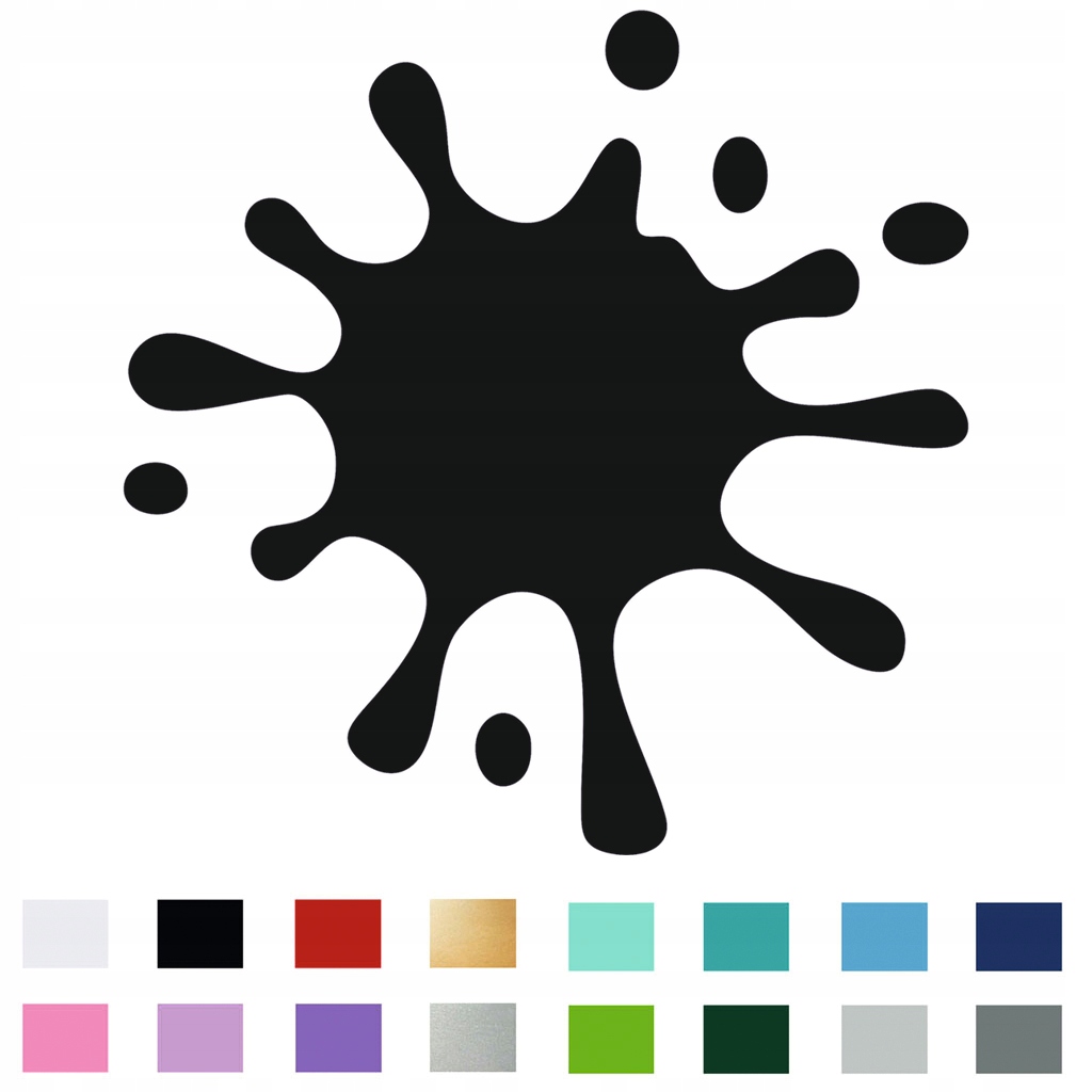 8 x 8 cm Naklejka na auto samochód rysę odprysk wgniecenia Kleks Plama