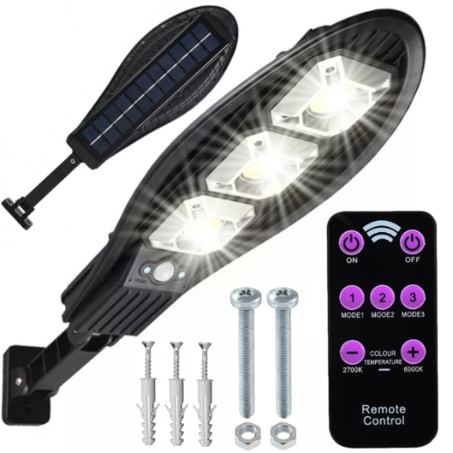 

Lampa Solarna Led Czujnik Ruchu Zmierzchu Pilot