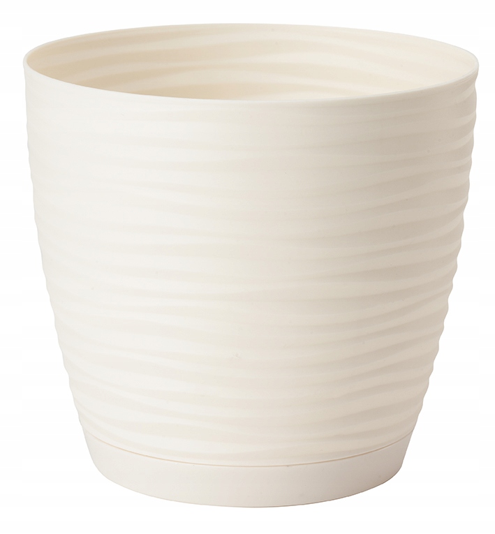 

Doniczka Sahara Petit z podstawką Kremowa 11 cm