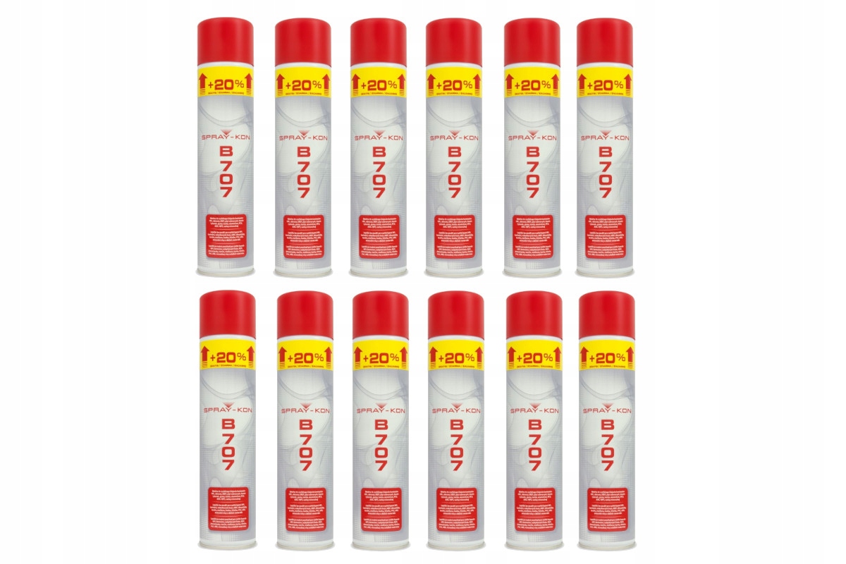 

Spray-kon B707 Klej kontaktowy aerozol 600ml 12szt