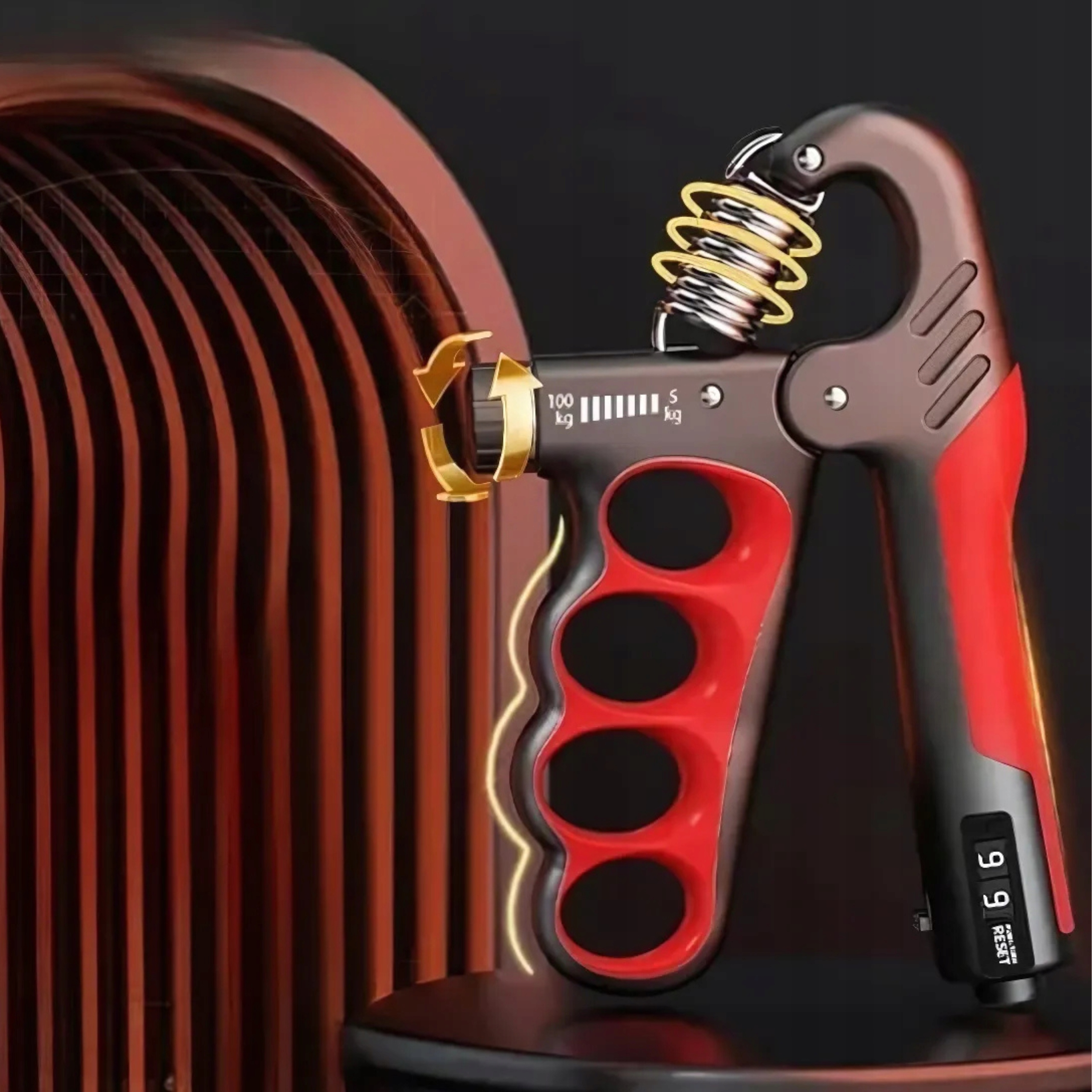 Ściskacz Do Rąk Dłoni 100KG z Regulacją Licznikiem Mocny PREMIUM Trening Liczba sztuk w zestawie 1