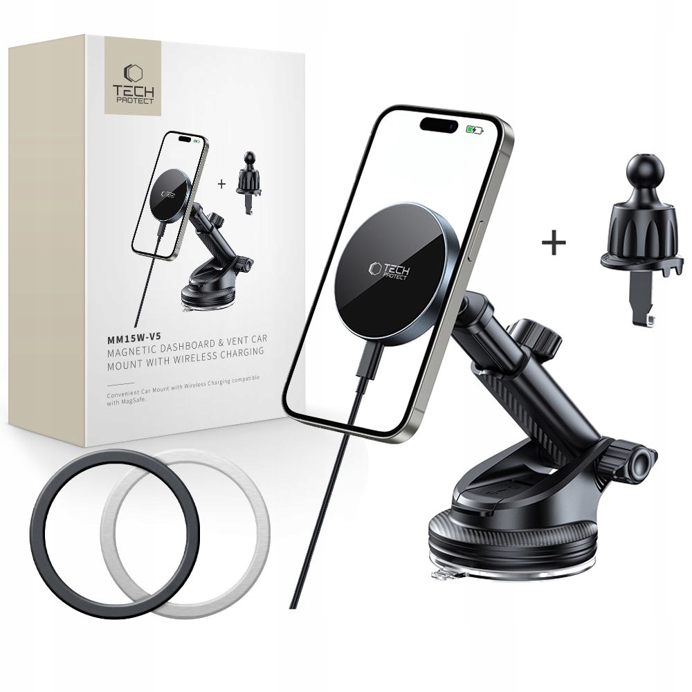 Držák Do Auta Magsafe 15W Pro Kokpit A Přívod Vzduchu Černý