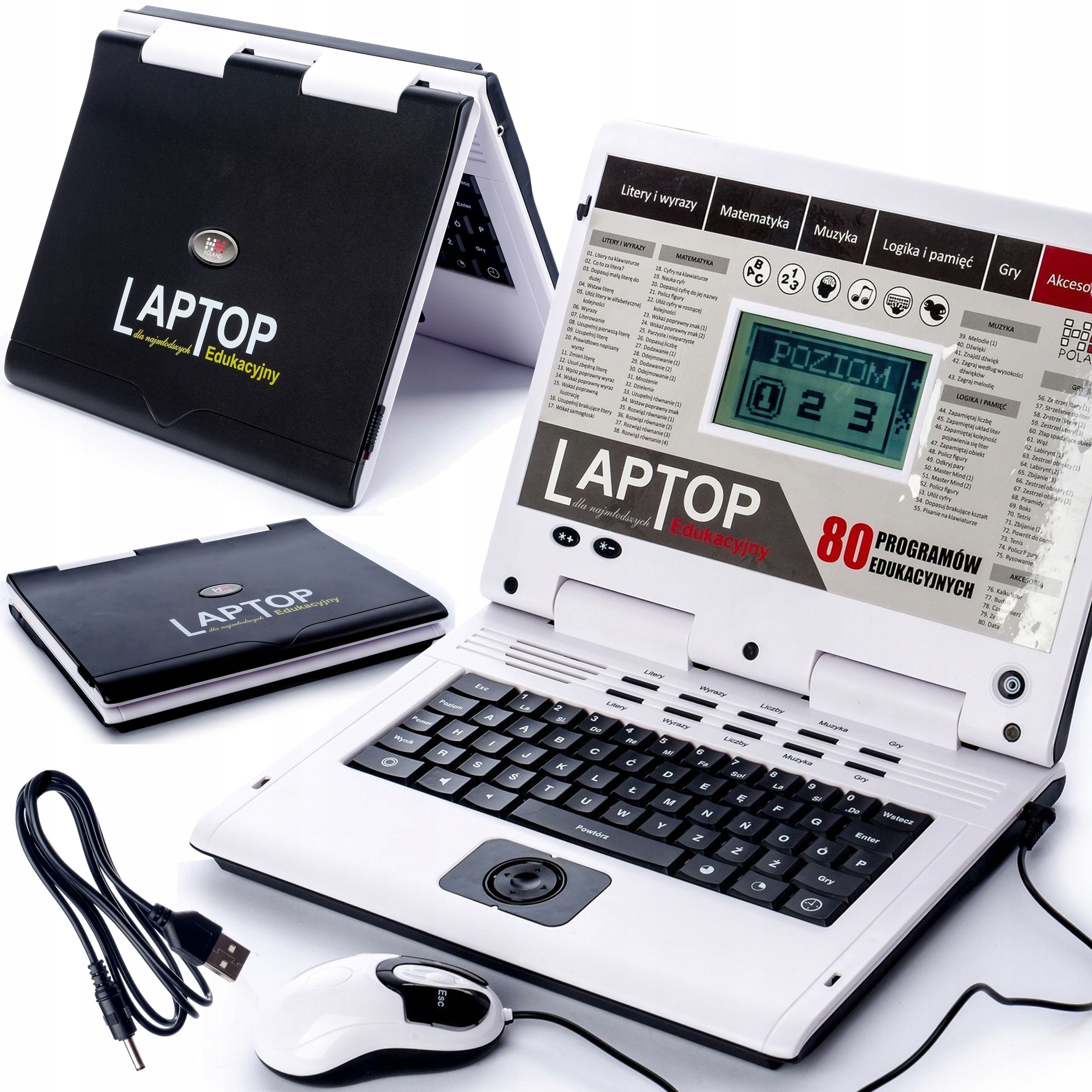 

Laptop Edukacyjny Dla Dzieci 80 Funkcji Usb Polski