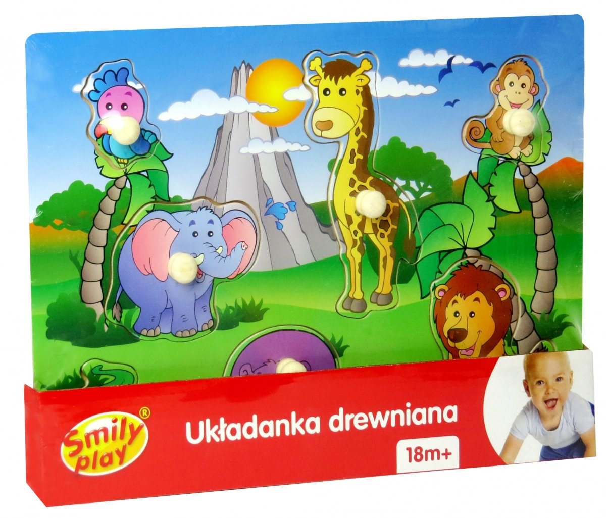 

Układanka drewniana Safari Smily Play SPW83599