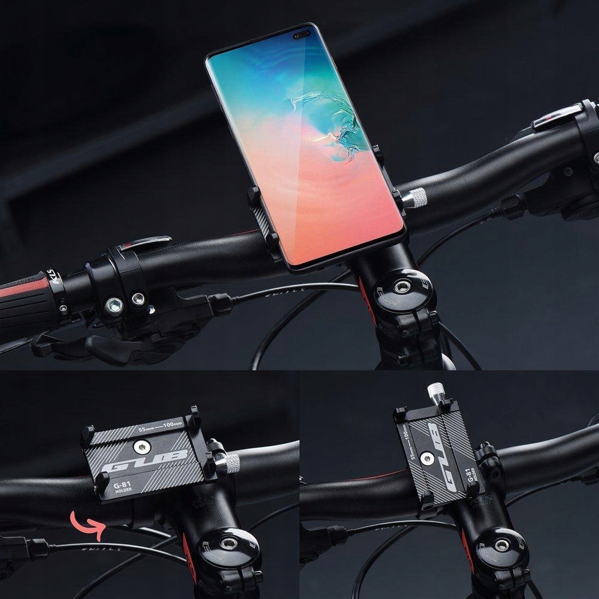UCHWYT ROWEROWY na TELEFON SMARTFON GUB ALUMINIUM Model G-81