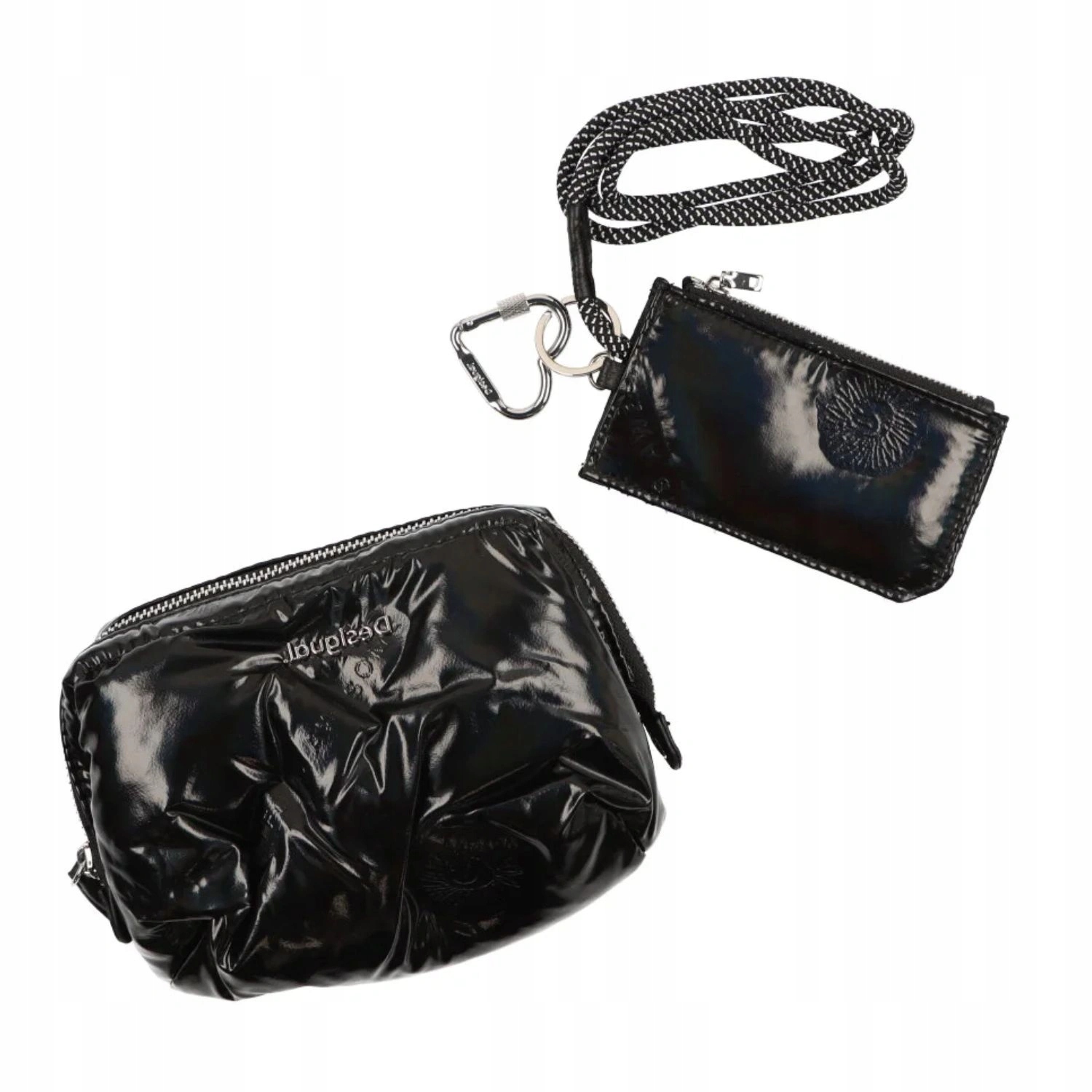 Dárková Sada Desigual kosmetická taška High-Gloss Pouzdro na karty s vodítkem