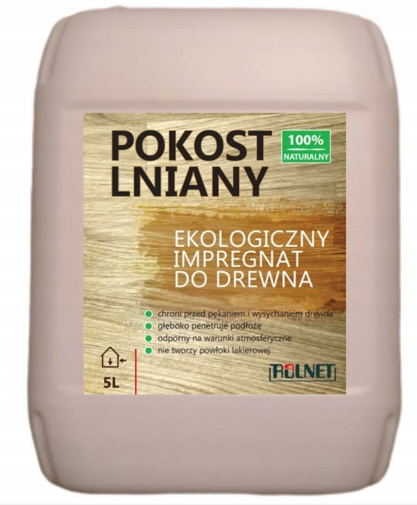 Pokost Lniany impregnat na domek dla owadów dla murarek naturalny eko 5L