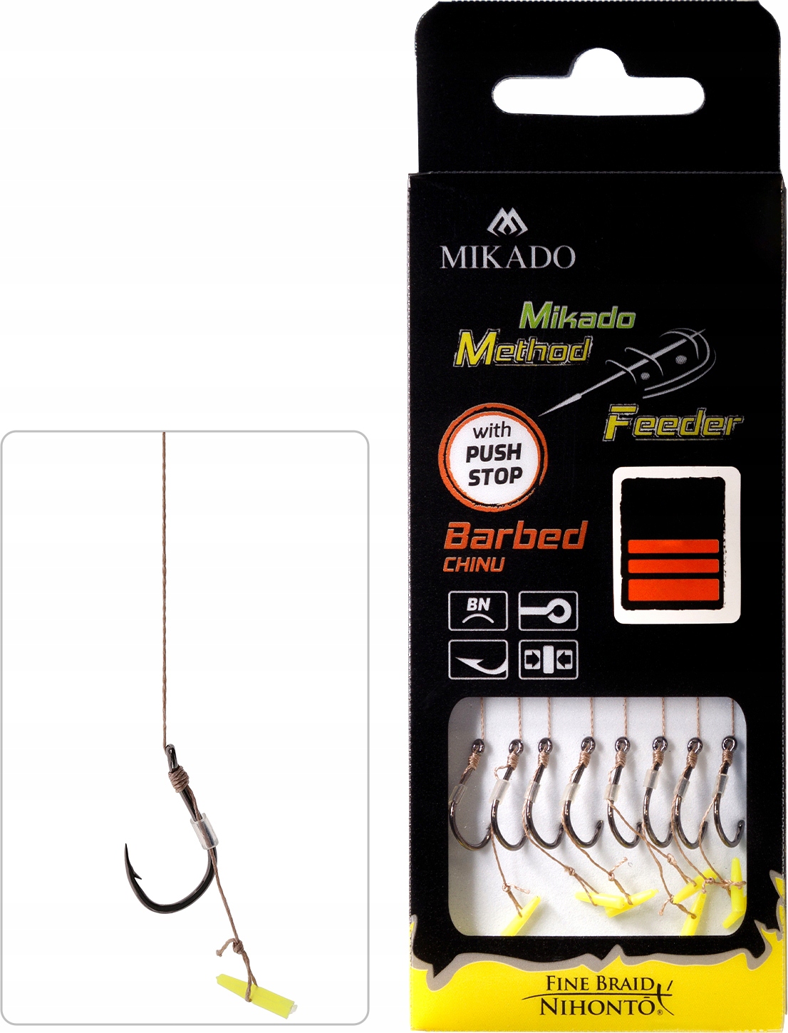 

Mikado Przypon Method Plecionka Z Gumką Hak 8,