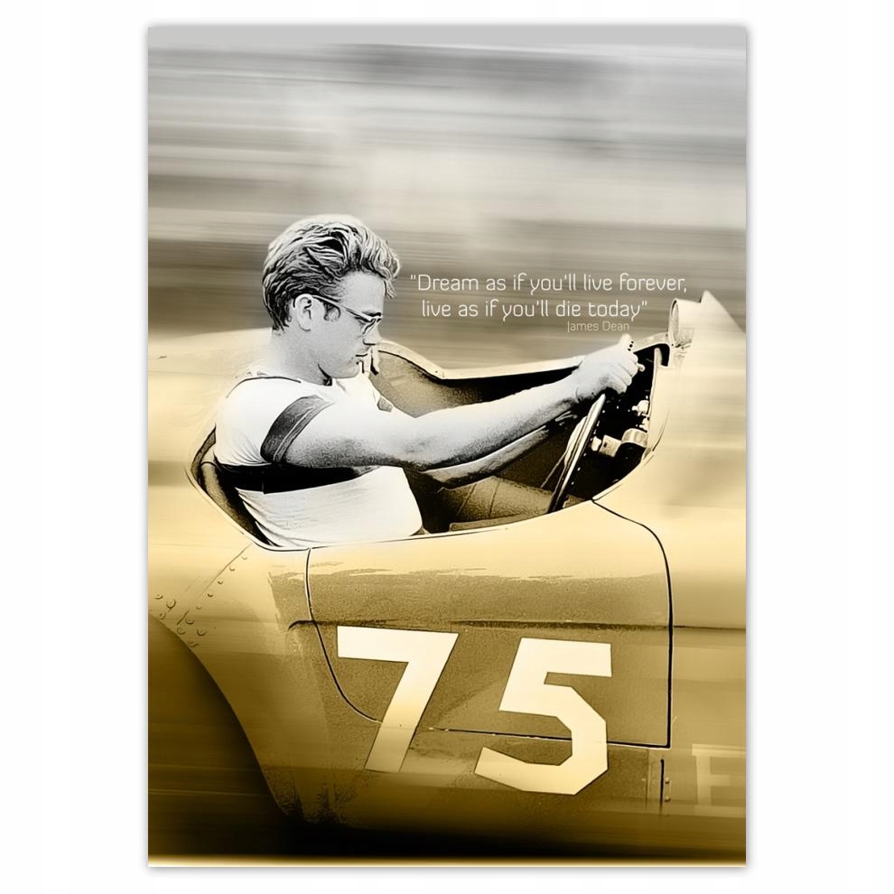 

Naklejki 50x70 James Dean w samochodzie