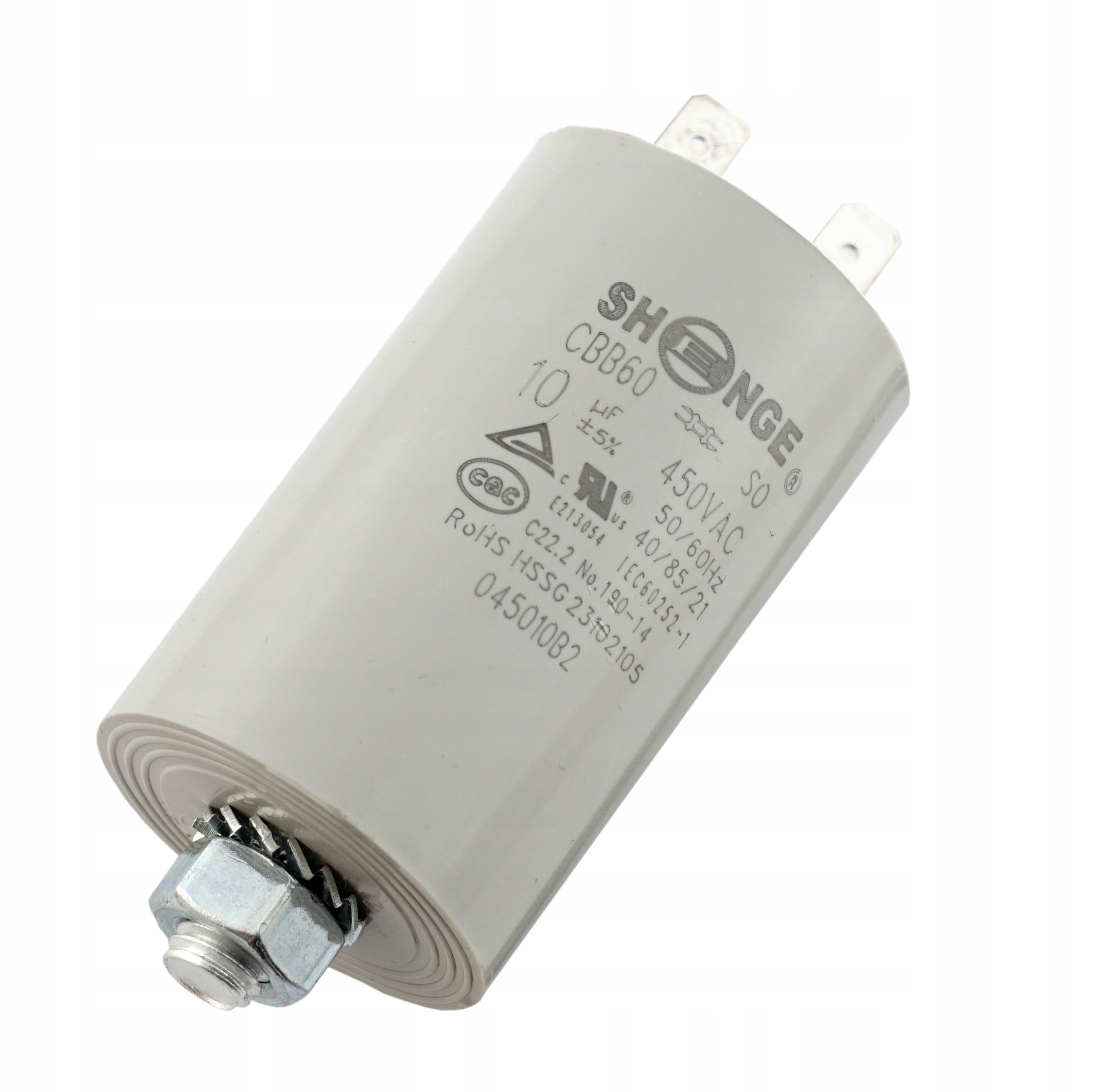 Kondensator rozruchowy 10uF 450V CBB60 konektory SHENGE